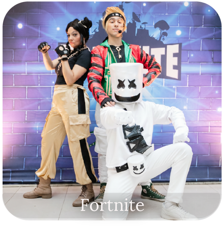 fortnite -cumpleaños -animaciones- shows - infantiles - mardemo - producciones