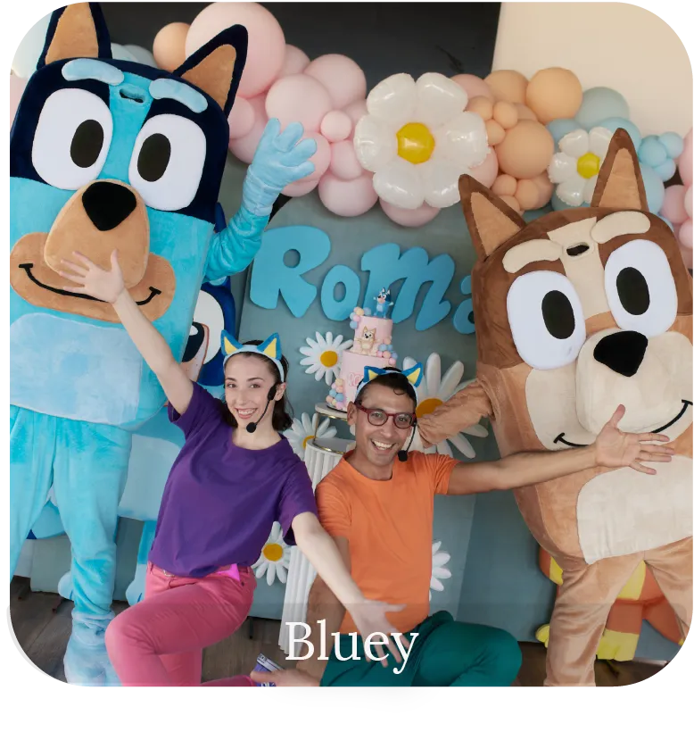 bluey show cumpleaños mar de mo